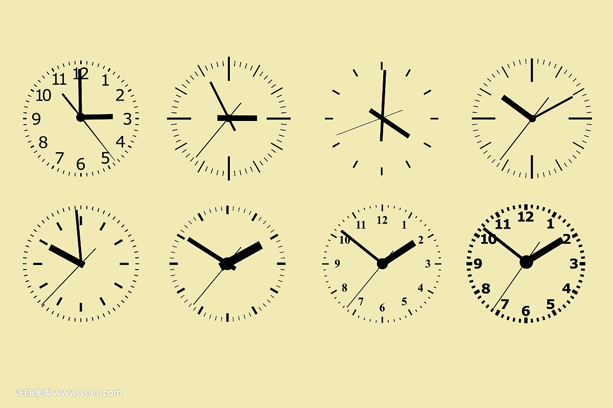 时钟图标。世界时间的概念。商业背景。网络营销。